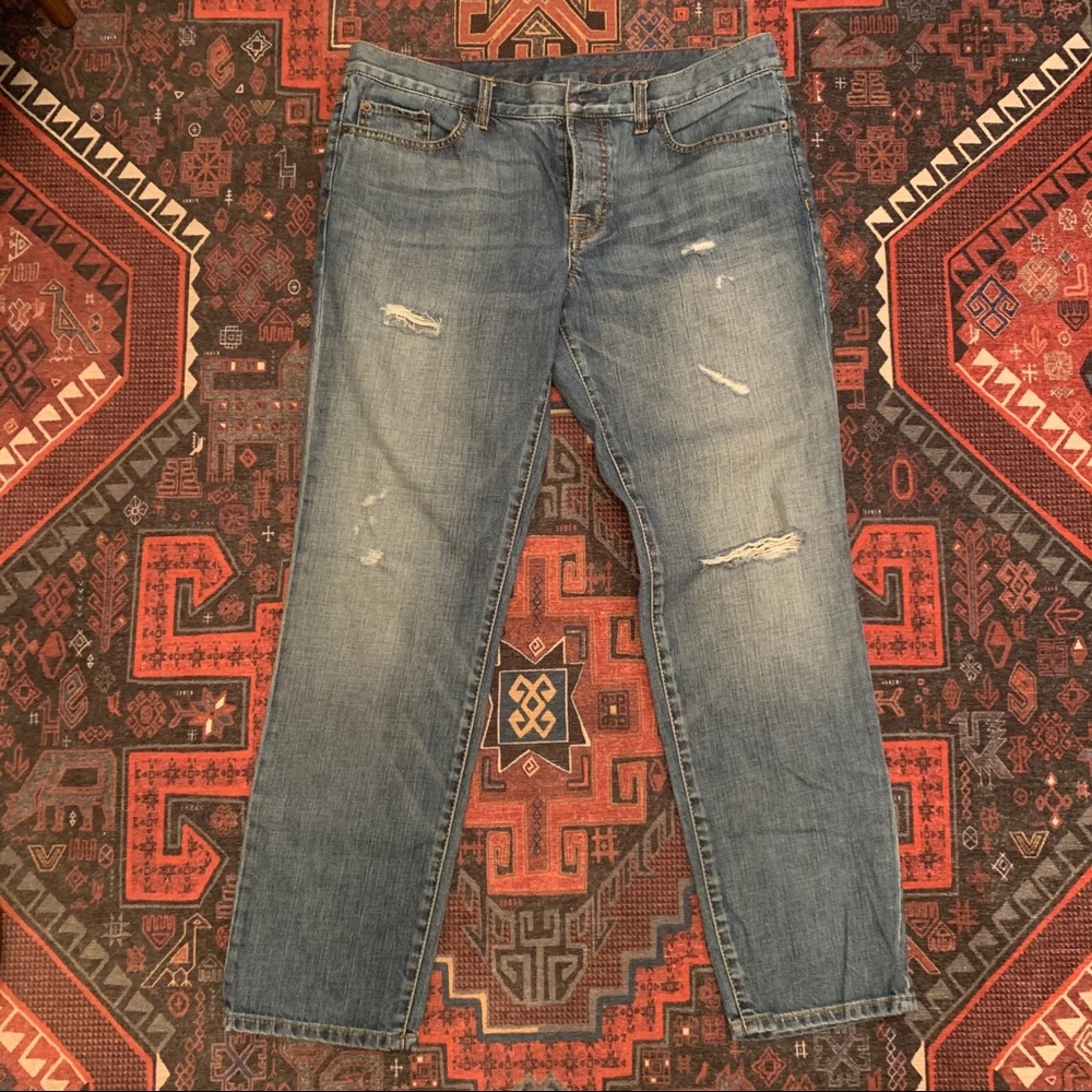LOFT distressed boyfriend jeans
